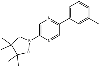 2-(4,4,5,5-tetramethyl-1,3,2-dioxaborolan-2-yl)-5-(m-tolyl)pyrazine Struktur