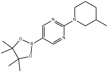 2-(3-Methylpiperidino)pyrimidine-5-boronic acid pinacol ester Struktur