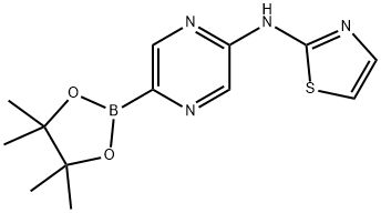 5-(2-Thiazolylamino)pyrazine-2-boronic acid pinacol ester Struktur