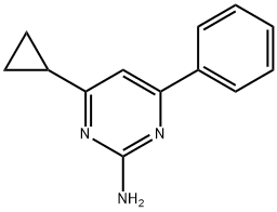 2-amino-4-phenyl-6-cyclopropylpyrimidine Struktur