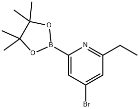 4-Bromo-6-ethylpyridine-2-boronic acid pinacol ester Struktur