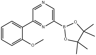 6-(2-Methoxyphenyl)pyrazine-2-boronic acid pinacol ester Struktur