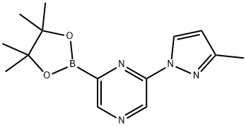 2-(3-methyl-1H-pyrazol-1-yl)-6-(4,4,5,5-tetramethyl-1,3,2-dioxaborolan-2-yl)pyrazine Struktur