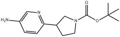 tert-butyl 3-(5-aminopyridin-2-yl)pyrrolidine-1-carboxylate Struktur