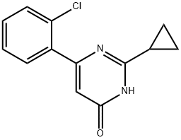 4-Hydroxy-2-cyclopropyl-6-(2-chlorophenyl)pyrimidine Struktur