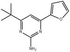 2-amino-4-(2-furyl)-6-(tert-butyl)pyrimidine Struktur