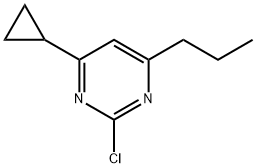 2-chloro-4-(n-propyl)-6-cyclopropylpyrimidine Struktur