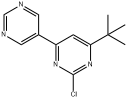 2-chloro-4-(pyrimindin-5-yl)-6-(tert-butyl)pyrimidine Struktur