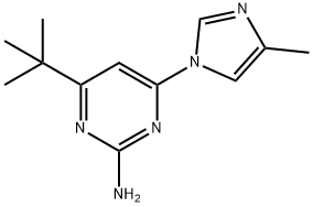 2-amino-4-(1H-4-methylimidazol-1-yl)-6-(tert-butyl)pyrimidine Struktur