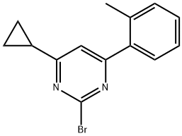 2-Bromo-4-(2-tolyl)-6-cyclopropylpyrimidine Struktur