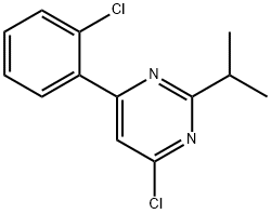 4-chloro-6-(2-chlorophenyl)-2-(iso-propyl)pyrimidine Struktur