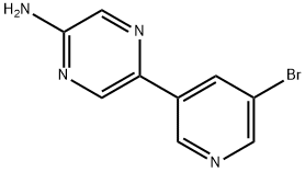 3-Bromo-5-(-5-aminopyrazin-2-yl)pyridine Struktur