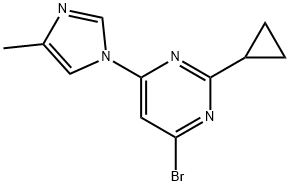 4-Bromo-2-cyclopropyl-6-(4-methylimidazol-1-yl)pyrimidine Struktur