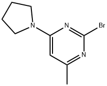 2-Bromo-4-(pyrrolidin-1-yl)-6-methylpyrimidine Struktur