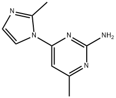 2-Amino-4-(2-methyl-1H-imidazol-1-yl)-6-methylpyrimidine Struktur