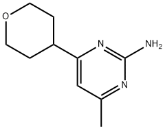 2-Amino-4-(tetrahydropyran-4-yl)-6-methylpyrimidine Struktur