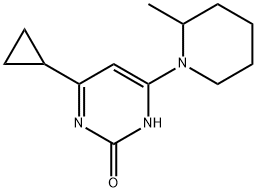 2-hydroxy-4-(2-methylpiperidin-1-yl)-6-cyclopropylpyrimidine Struktur