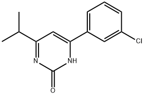 2-Hydroxy-4-(3-chlorophenyl)-6-(iso-propyl)pyrimidine Struktur