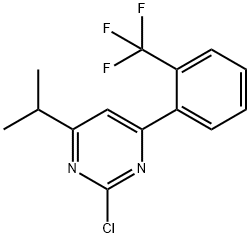 2-Chloro-4-(2-trifluoromethylphenyl)-6-(iso-propyl)pyrimidine Struktur