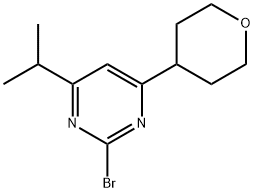 2-Bromo-4-(4-tetrahydropyranyl)-6-(iso-propyl)pyrimidine Struktur