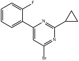 4-Bromo-2-cyclopropyl-6-(2-fluorophenyl)pyrimidine Struktur