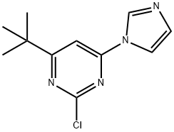 2-chloro-4-(1H-imidazol-1-yl)-6-(tert-butyl)pyrimidine Struktur