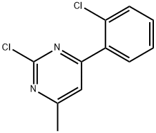 2-Chloro-4-(2-chlorophenyl)-6-methylpyrimidine Struktur