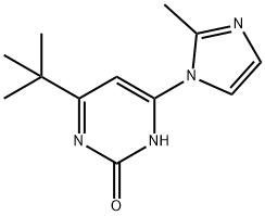 2-hydroxy-4-(1H-2-methylimidazol-1-yl)-6-(tert-butyl)pyrimidine Struktur