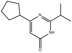 6-cyclopentyl-4-hydroxy-2-(propan-2-yl)pyrimidine Struktur