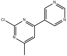 2-Chloro-4-(pyrimidin-5-yl)-6-methylpyrimidine Struktur