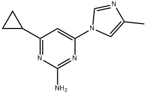 2-amino-4-(1H-4-methylimidazol-1-yl)-6-cyclopropylpyrimidine Struktur