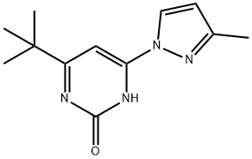 2-hydroxy-4-(1H-3-methylpyrozol-1-yl)-6-(tert-butyl)pyrimidine Struktur