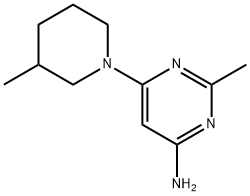 4-amino-2-methyl-6-(3-methylpiperidin-1-yl)pyrimidine Struktur