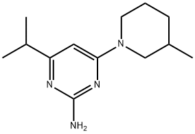 2-Amino-4-(3-methylpiperidin-1-yl)-6-(iso-propyl)pyrimidine Struktur