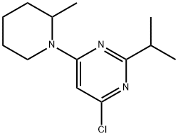 4-chloro-2-(iso-propyl)-6-(2-methylpiperidin-1-yl)-pyrimidine Struktur