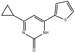 2-hydroxy-4-(2-thienyl)-6-cyclopropylpyrimidine Struktur