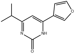 2-Hydroxy-4-(3-furyl)-6-(iso-propyl)pyrimidine Struktur