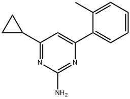 2-Amino-4-(2-tolyl)-6-cyclopropylpyrimidine Struktur