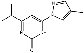 2-Hydroxy-4-(1H-4-methylpyrozol-1-yl)-6-(iso-propyl)pyrimidine Struktur