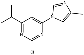 2-Chloro-4-(1H-4-methylimidazol-1-yl)-6-(iso-propyl)pyrimidine Struktur