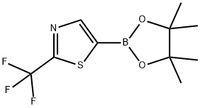 5-(tetramethyl-1,3,2-dioxaborolan-2-yl)-2-(trifluoromethyl)-1,3-thiazole Structure