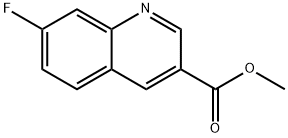 3-Quinolinecarboxylic acid, 7-fluoro-, methyl ester Struktur