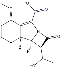 (1S,5S,8AS,8BR)-1-[(1R)-1-HYDROXYETHYL]-5-METHOXY-2-OXO-1H,2H,5H,6H,7H,8H,8AH,8BH-AZETO[2,1-A]ISOINDOLE-4-CARBOXYLATE Struktur