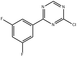 2-Chloro-4-(3,5-difluorophenyl)-1,3,5-triazine Struktur