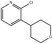 2-Chloro-3-(4-tetrahydropyranyl)pyridine Struktur