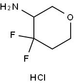 4,4-difluorotetrahydro-2H-pyran-3-amine hydrochloride Struktur