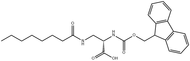 Fmoc-Dap(Octanoyl)-OH Struktur