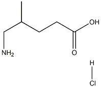 5-amino-4-methylpentanoic acid hydrochloride Struktur