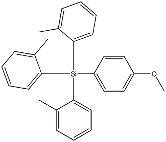 (4-methoxyphenyl)tris(2-methylphenyl)silane Struktur