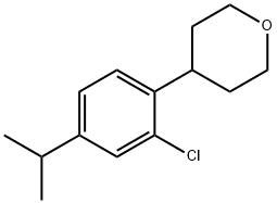 5-(iso-Propyl)-2-(4-tetrahydropyranyl)chlorobenzene Struktur